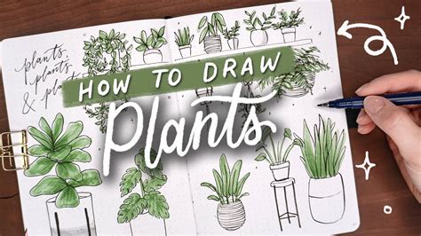 How to draw plants with markers (in 10+ ways) .